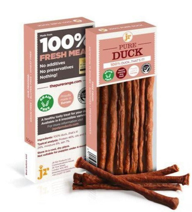 JR Pure Duck Sticks | 100% Andekød Snack til Hunde